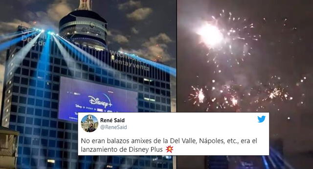 Disney Plus celebra su llegada con pirotecnia y asusta a mexicanos.
