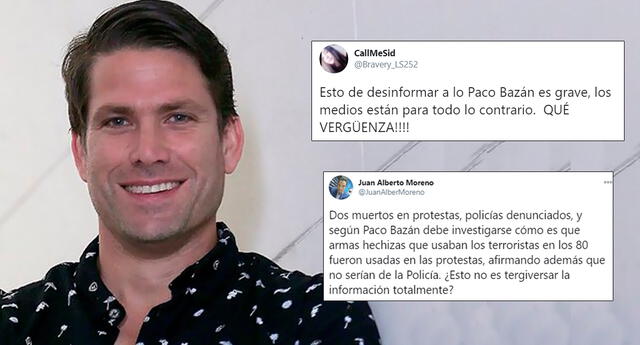 Paco Bazán causa polémica en redes por hablar sobre las 'armas hechizas'.
