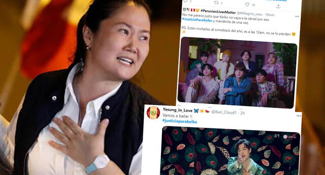 Fans del K-pop boicotean y arruinan hashtag #JusticiaParaKeiko, que intentaba apoyar a Keiko Fujimori