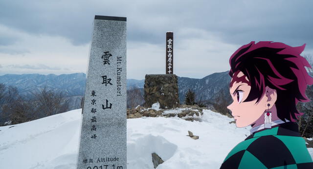 El monte Kumotori, lugar en el que vivía la familia de Kanjiro y Nezuko Tamado en Kimetsu no Yaiba, se ha convertido en una popular atracción turística gracias al éxito del anime./Fuente: Stellar Dreams blog.