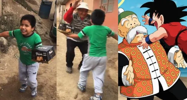 TikTok: Niño y su abuelo recrean el reencuentro entre Goku y Son Gohan |  Aweita La República