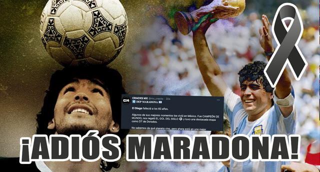 ¡Adiós a un grande del fútbol! Diego Armando Maradona fallece y así reaccionan las redes sociales