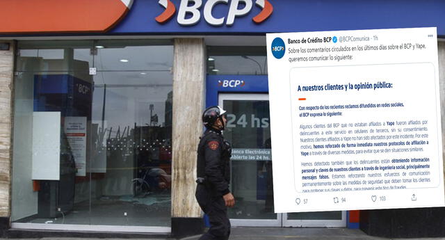 El BCP responde ante las denuncias de cobros y pagos