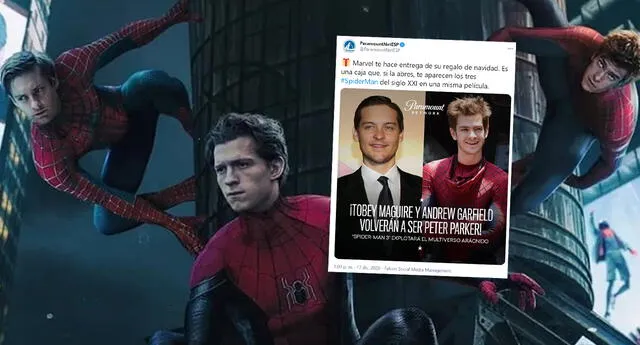 Spider-man 3: Paramount Pictures confirma a Tobey Maguire y Andrew Garfield y fans celebran