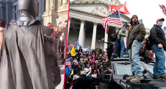 Capitolio de Washington: Batman aparece en medio de los disturbios y fans recuerdan