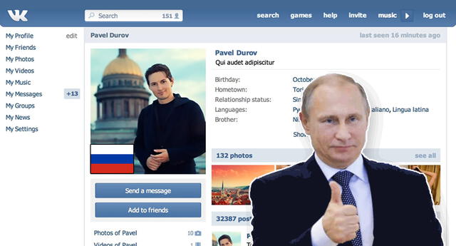 VK: La red social rusa que es muy parecida a Facebook.