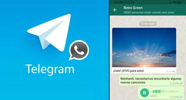 Telegram desarrolló un interfaz parecida a la de Whatsapp.
