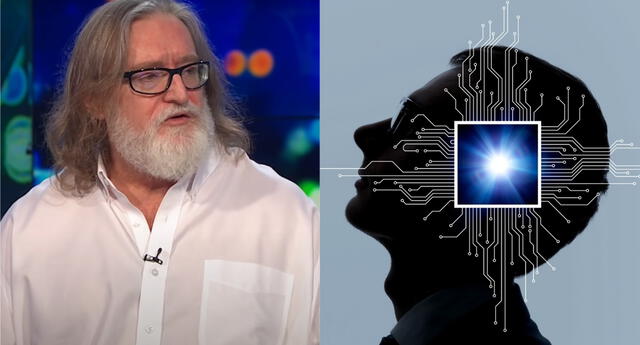 Gabe Newell brindó su visión y esperanza para el futuro de los videojuegos con una interfaz que conecte el cerebro y las computadoras./Fuente: Composición.
