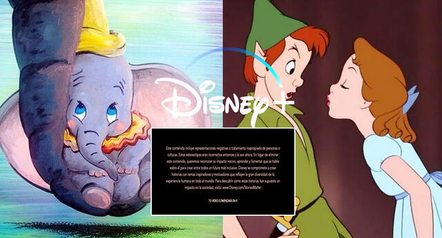 Disney+ elimina Peter Pan y Dumbo de los perfiles infantiles por ser 'racistas'.