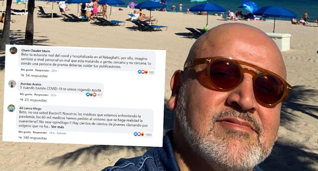 Beto Ortiz ironiza sobre cuarentena y crea polémica con foto desde la playa :