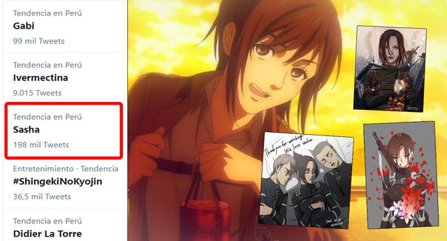 Sasha muere en Shingeki no Kyojin (anime) y fans se