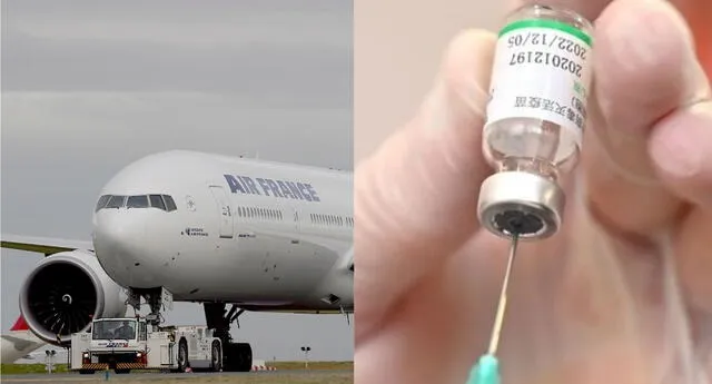 A bordo del vuelo AF480, el lote de 300,000 dosis de la vacuna Sinopharm contra la COVID-19 llegará al Perú hoy, 7 de febrero, en la noche./Fuente: AFP.
