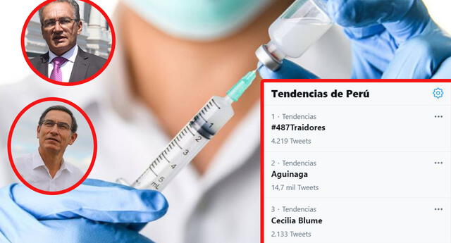 Peruanos indignados crean hashtag #487Traidores por quienes recibieron vacuna Sinopharm