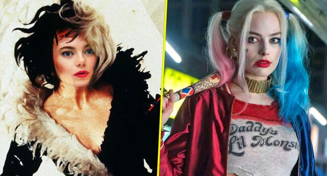 ¿Cruella (Emma Stone) y Harley Quinn ( Margot Robbie) se parecen?