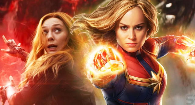 Actriz de Capitana Marvel asegura que su personaje es más fuerte que Wanda.