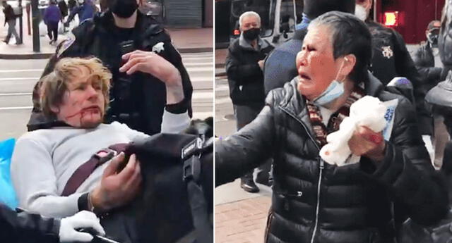 Xiao Zhen Xie de 76 años mandó al hospital a un hombre acusado de racismo.