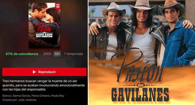 Regreso de Pasión de Gavilanes a Netflix ha sido un éxito.
