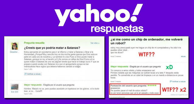 Yahoo! Respuestas y las preguntas más extrañas que se hicieron en su web.