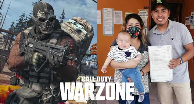 Eddie Machuca, un fan mexicano de la saga Call of Duty, decidió nombrar a su hijo Warzone en honor al Battle Royale de Activision./Fuente: Composición.