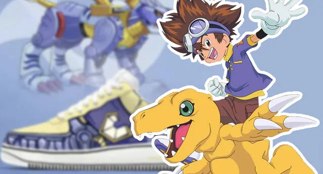 Digimon lanza su línea de zapatillas al estilo de Greymon y sus amigos