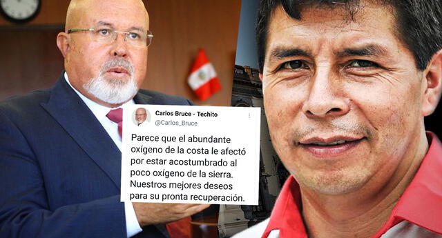 Carlos Bruce es calificado de clasista y prejuicioso por tuit sobre Pedro Castillo