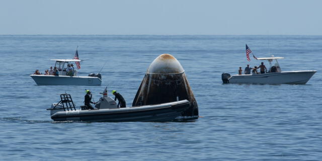 El amerizaje del Crew-1 de SpaceX, apoyado por la NASA, resultó en todo un éxito y los astronautas de la tripulación ya están en la Tierra./Fuente: NASA.
