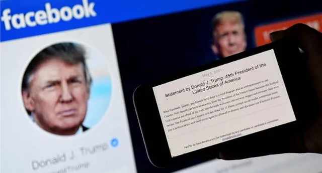 Donald Trump permanecerá suspendido en Facebook e Instagram por un tiempo más./Fuente: AFP.