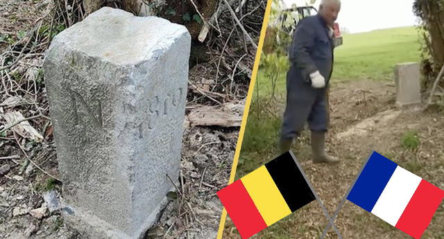 Granjero mueve una piedra sin saber que era la frontera de Francia y Bélgica, casi desatando un conflicto