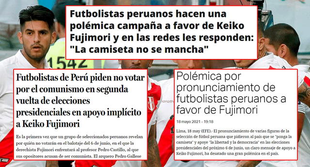 Medios extranjeros indican que la campaña de la Selección Peruana apoya Keiko Fujimori.