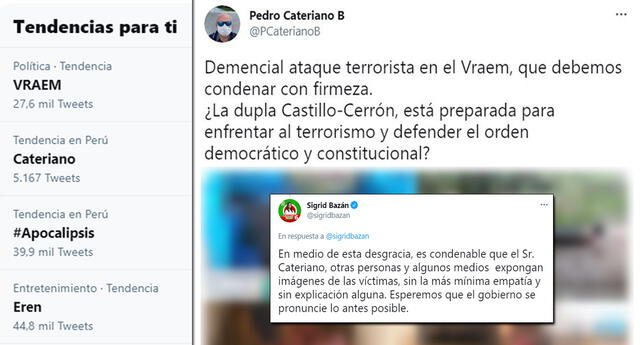 Cateriano recibe críticas por publicar fotografías del asesinato en Vizcatán.