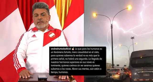 Andrés Hurtado sorprendió a sus seguidores tras referirse a los relámpagos en Lima.