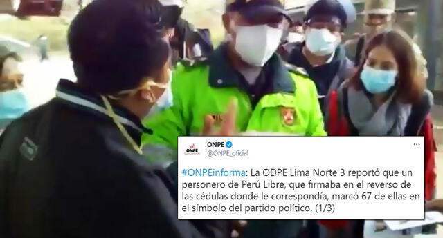 La ONPE se pronuncia sobre el incidente en una de las mesas de votación en Carabayllo.