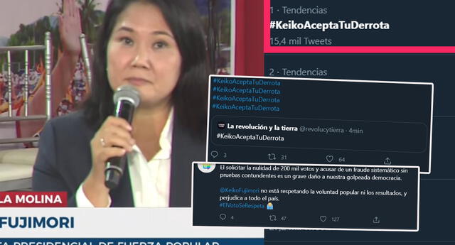 Malestar y críticas contra Keiko Fujimori, tras anuncio de pedido de nulidad de 802 mesas