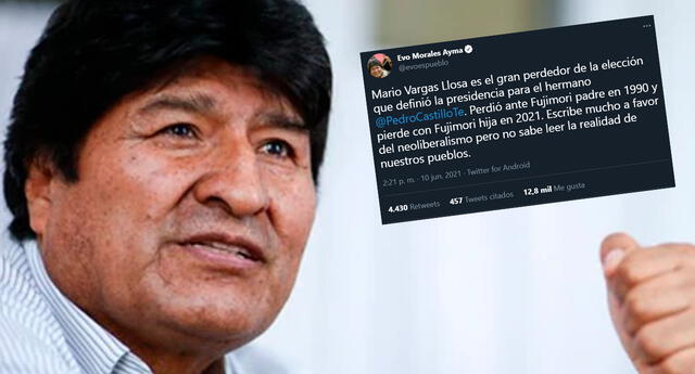 Mensaje de Evo Morales sobre Elecciones Peruanas se viraliza