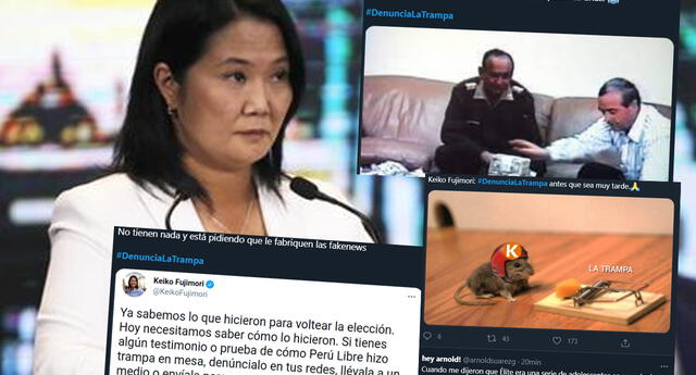 Keiko Fujimori pide que le envíen pruebas de fraude y usuarios la trolean #DenunciaLaTrampa