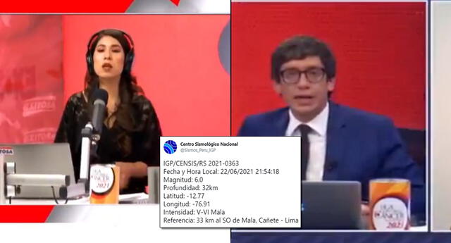 Periodistas pidieron mantener la calma en pleno sismo.