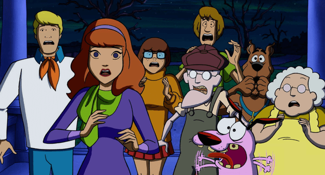 Los queridos personajes de Scooby-Doo y Coraje, el Perro Cobarde se unen en una nueva película crossover./Fuente: Warner Bros.