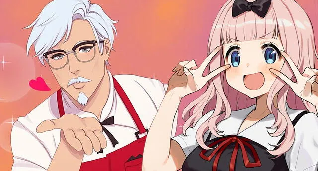 El anime de Kaguya-sama le responde a KFC España y su meme, fans se alborotan