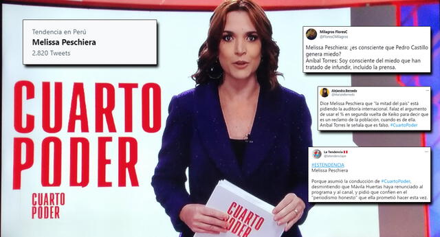 Melissa Peschiera es la nueva conductora de Cuarto Poder y se vuelve tendencia.