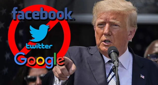 Donald Trump acusó a los gigantes tecnológicos de censura
