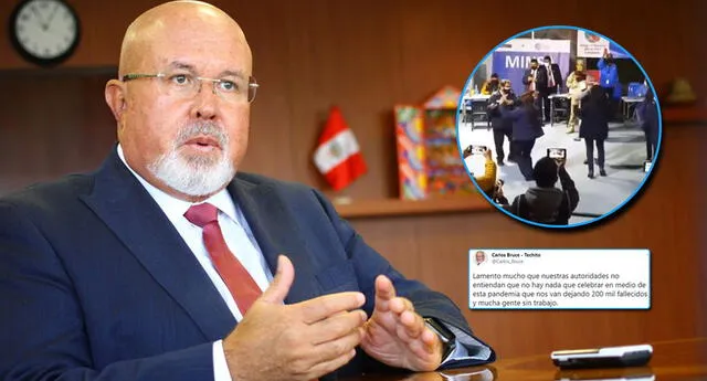 Carlos Bruce critica al ministro de Salud y a la presidenta del Consejo de Ministros.
