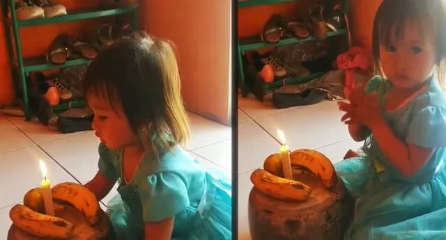 Sus padres se las ingeniaron para que la pequeña celebre su cumpleaños.