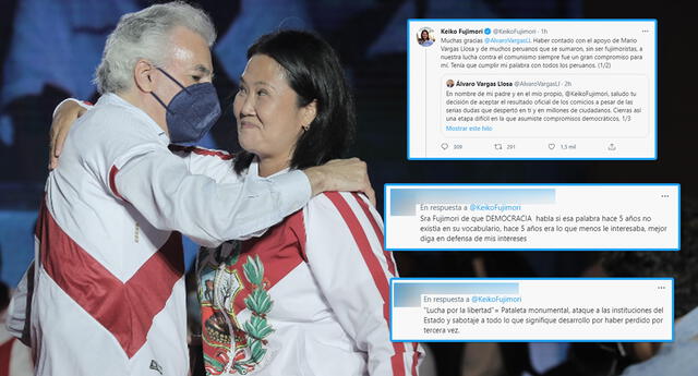 Keiko Fujimori le responde a Álvaro Vargas Llosa y recibe críticas (Foto: John Reyes)