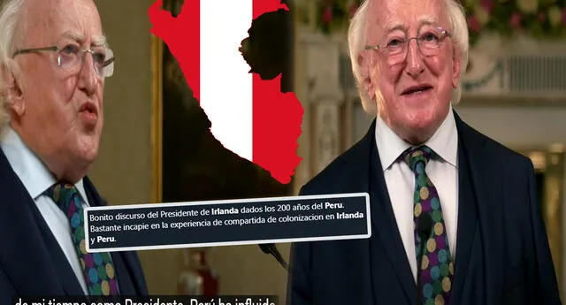 Presidente de Irlanda manda conmovedor mensaje por Bicentenario: