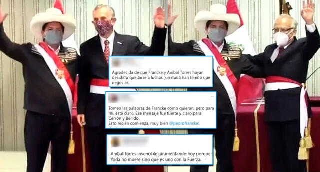 Pedro Francke y Aníbal Torres juraron como ministros de economía y justicia, respectivamente | Foto: TV Perú