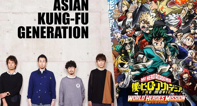 Revelan el tema musical interpretado por Asian Kung-Fu Generation para la película de My Hero Academia