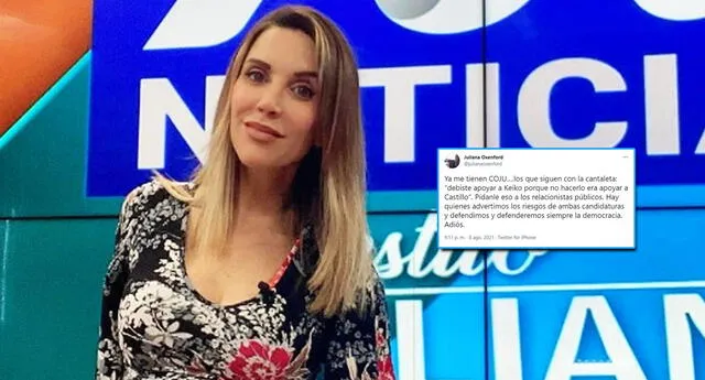 La periodista confrontó a usuarios que le reclaman por su imparcialidad (Foto: Difusión)