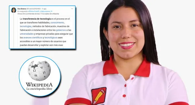 Zaira Arias responde a usuaria copiando de Wikipedia (Foto: Difusión)