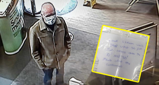 Ladrón intenta robar banco con nota amenazante pero nadie entiende su letra y fracasa | Foto: Policía de Sussex