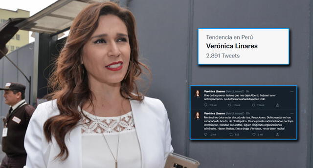 Verónica Linares se volvió Top Trending en Twitter (Foto: Jenny Valdivia)